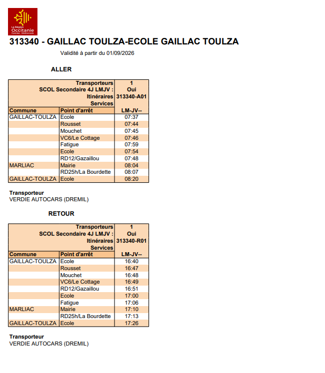 MARLIAC ECOLE GAILLAC TOULZA